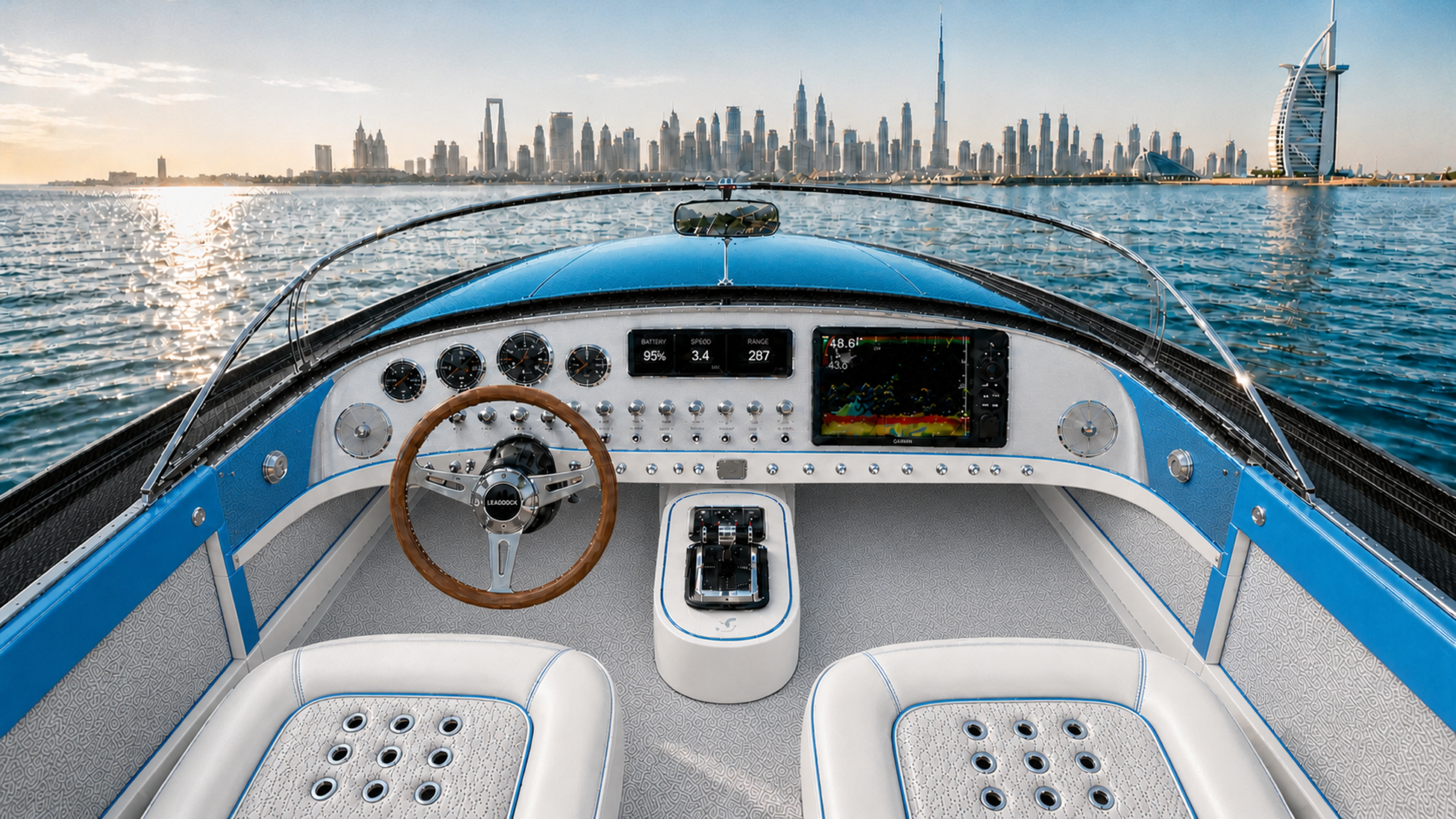 Lessinger Foil 30 bleu électrique et blanc à Dubaï
