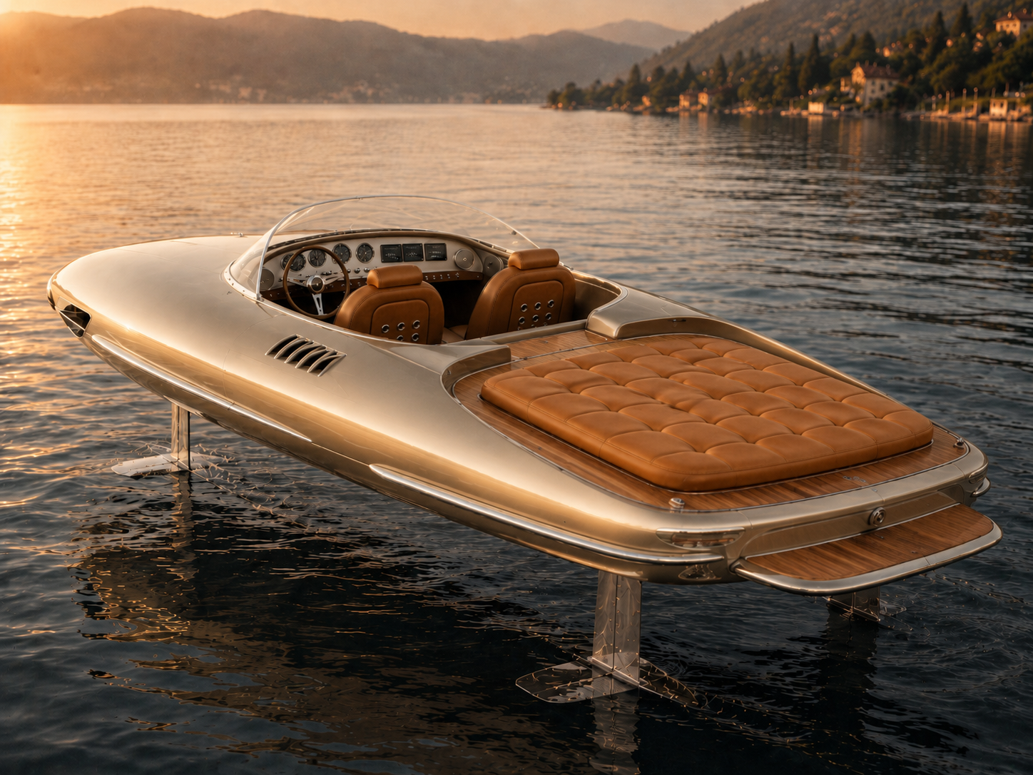 Lessinger hydrofoil champagne avec sellerie cognac
