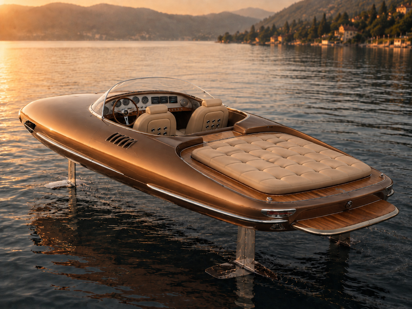 Lessinger hydrofoil cuivre avec sellerie ivoire