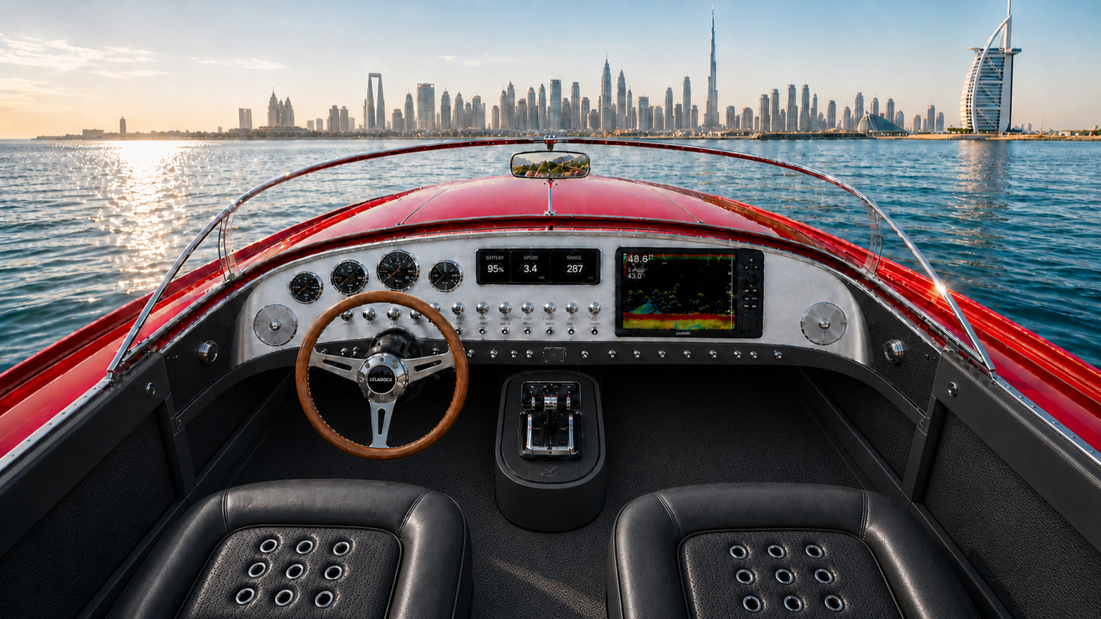 Intérieur noir du Lessinger Racing Foil à Dubaï