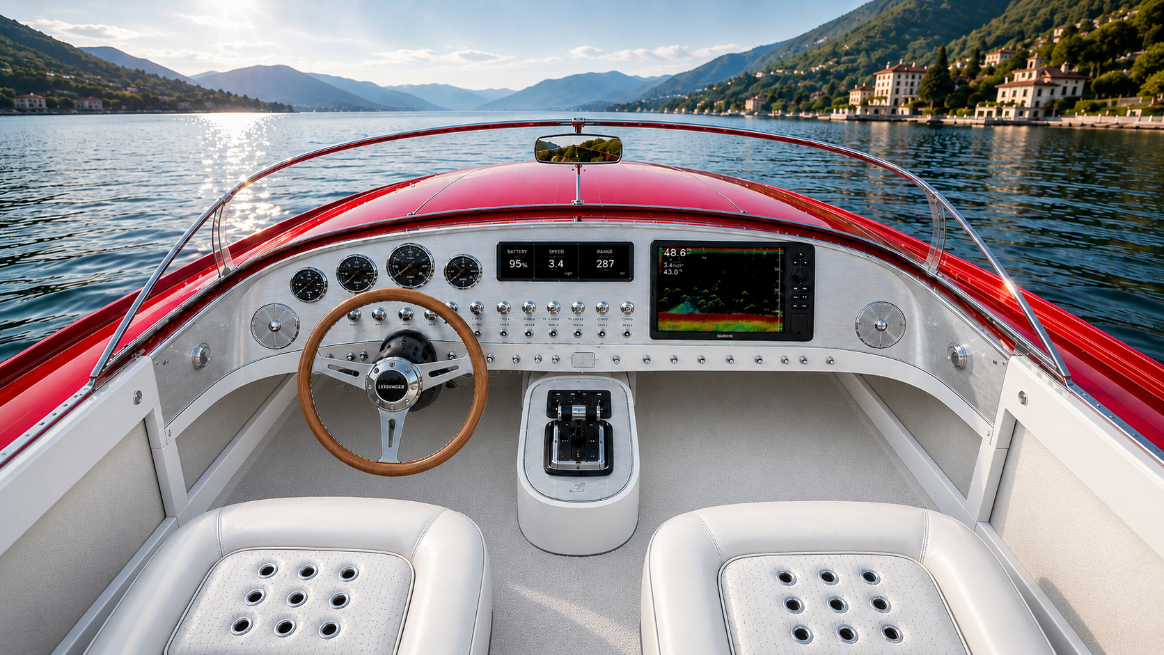 Cockpit blanc du Lessinger hydrofoil