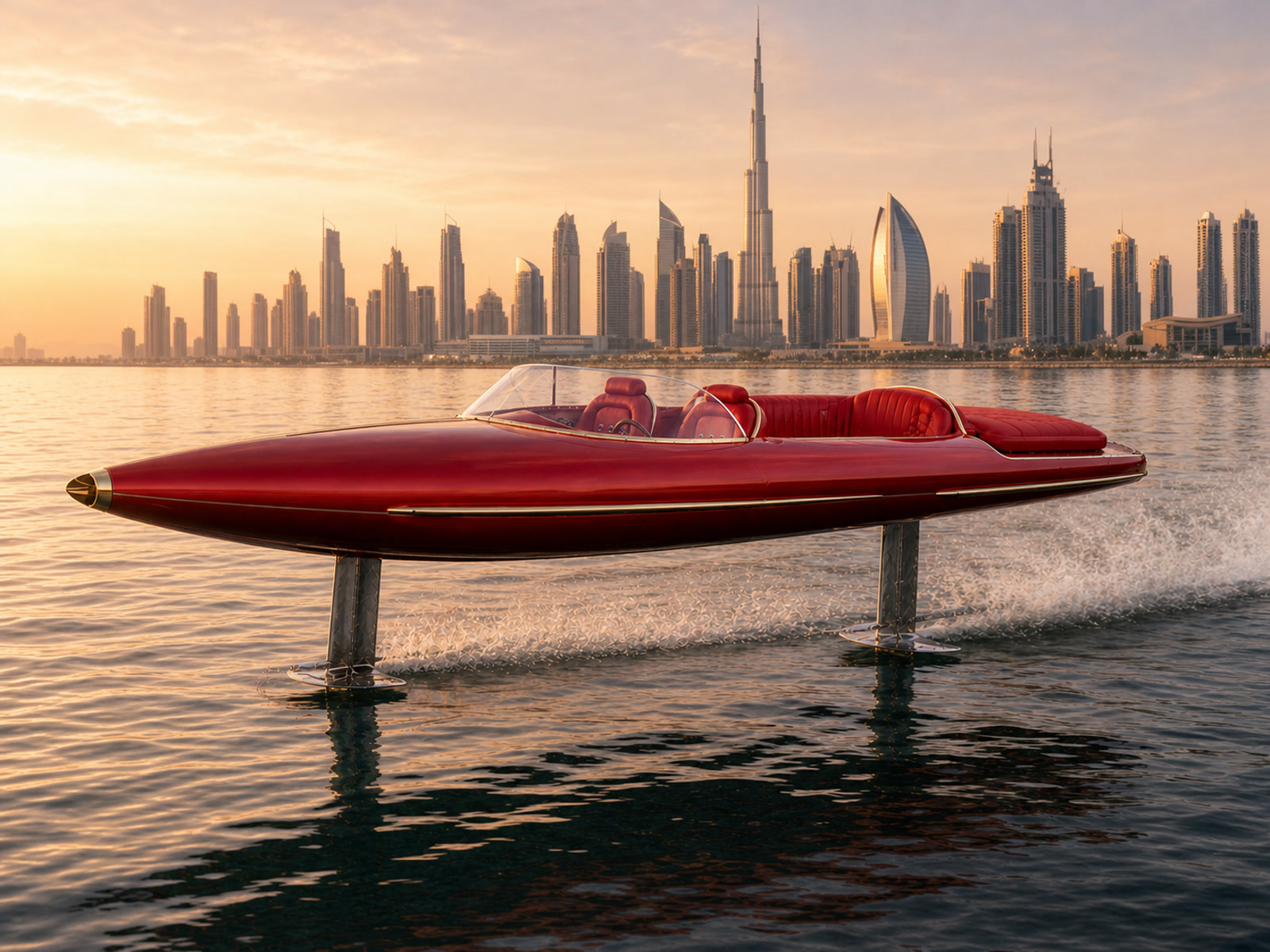 Lessinger Electric Racing Foil devant Dubaï